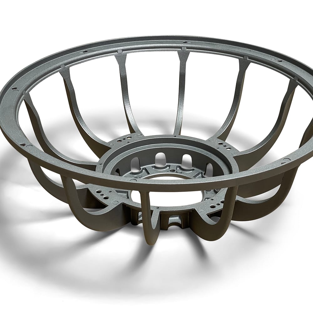 18″ 12 Spoke Subwoofer Frame - Basket - Matte Gray