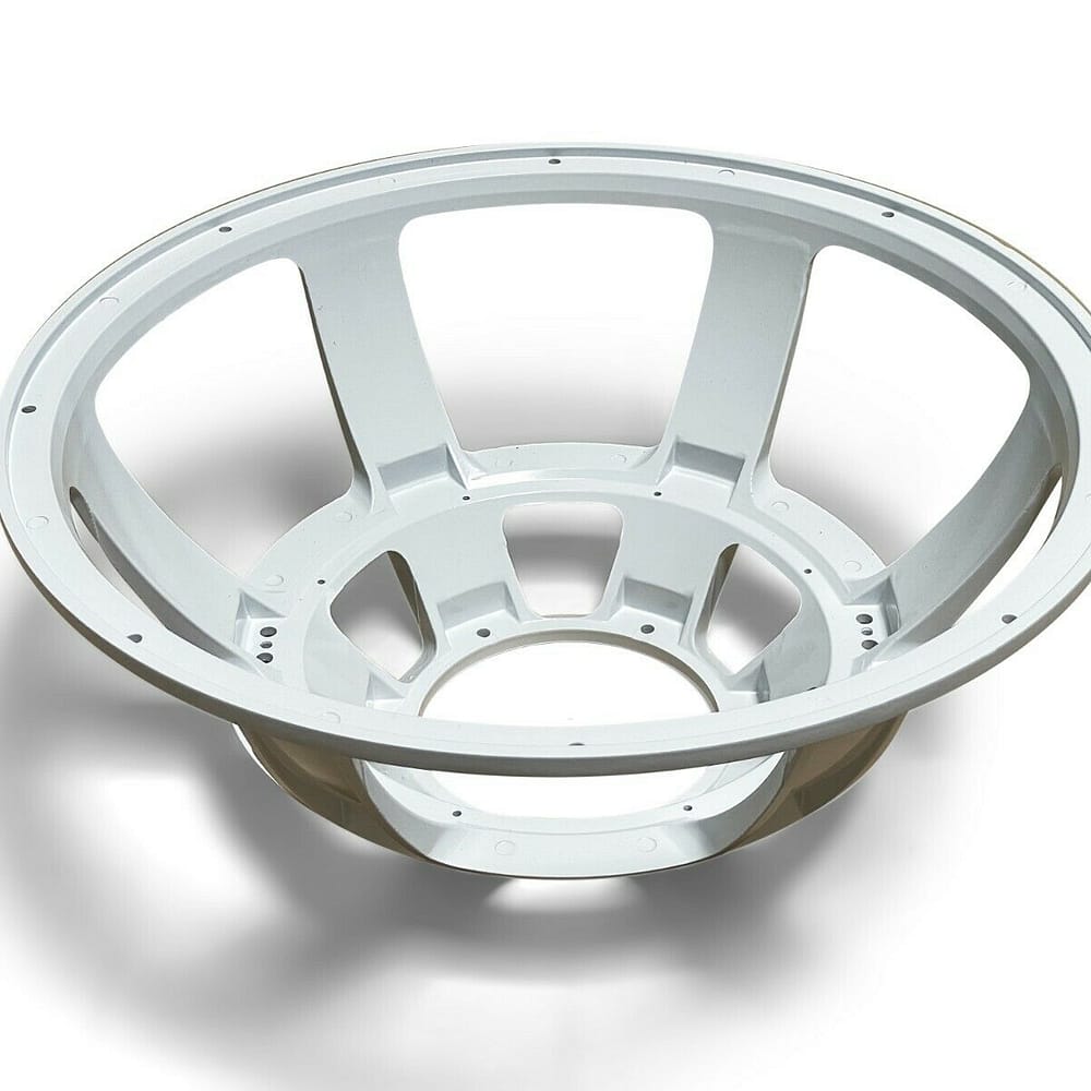 18″ Wide Mouth Ti Subwoofer Frame - Basket  - Gloss White